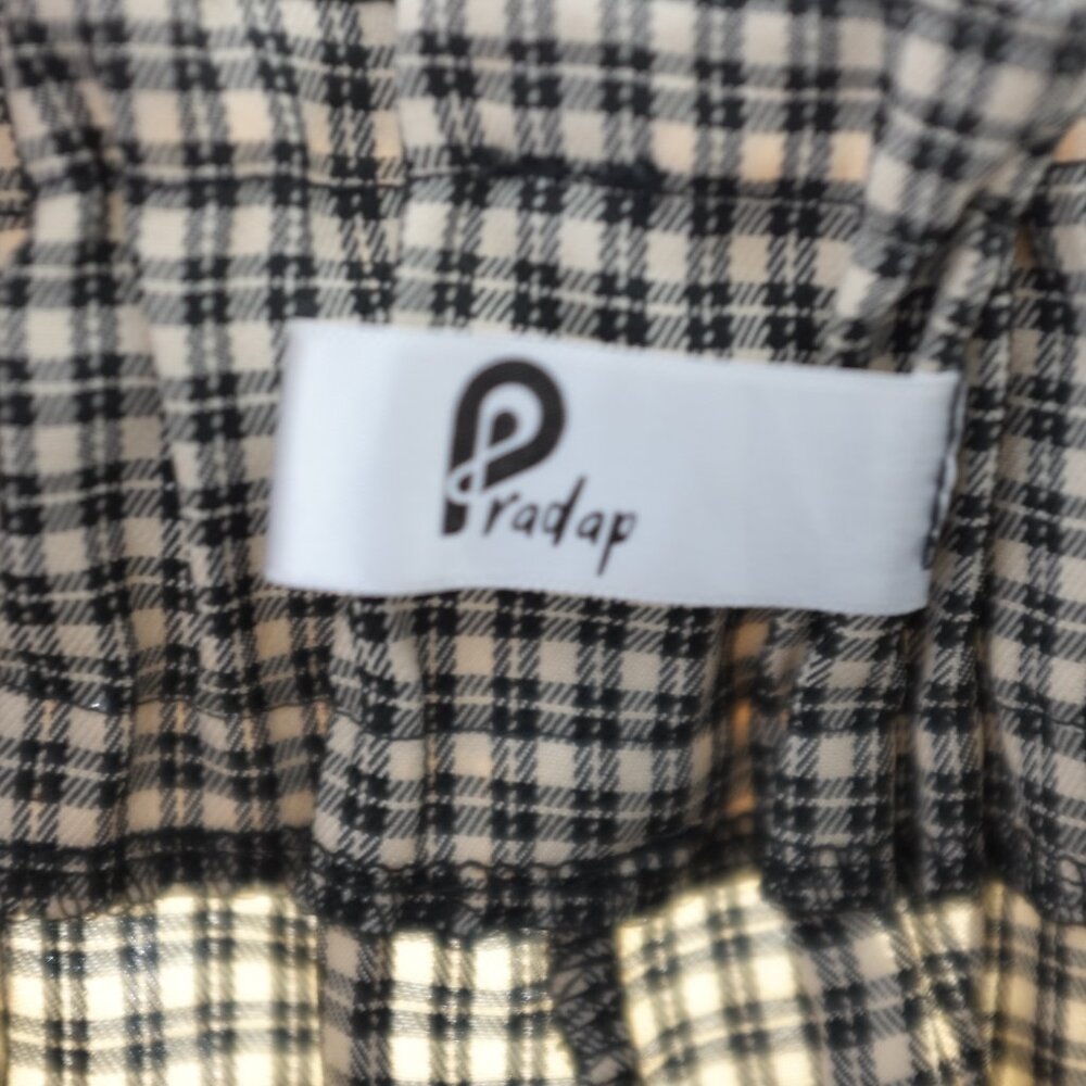 Pradap paper bag beige checked pants - Picture 4 of 5
